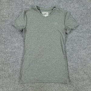 Adidas Shirt Women XS Gray Climalite Ultimate Tee Graphic Short Sleeve Top Adult